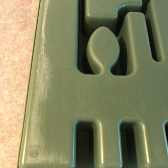 90's Rubbermaid Avocado Green Cutlery Tray - Plastic Utensils Tray - Kitchen - Picture 5 of 8